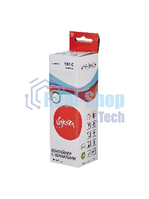 Контейнер с чернилами Sakura C13T03V24A (101 C) для Epson, водорастворимый тип, голубой, 6000 к., 70 мл.