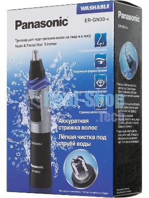 Триммер Panasonic ER-GN30-K черный/серебристый (насадок в компл:1шт)