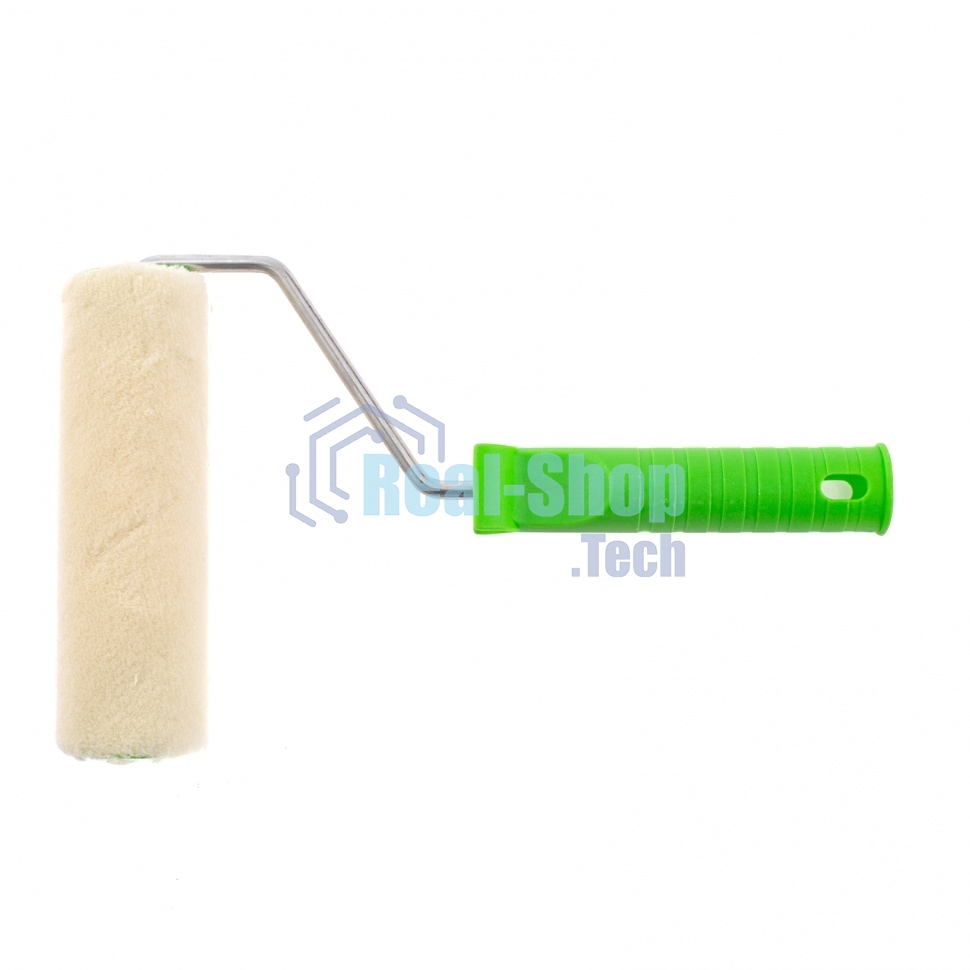 Валик Сибртех велюр с ручкой,140 мм,ворс 2 мм, D - 36 мм