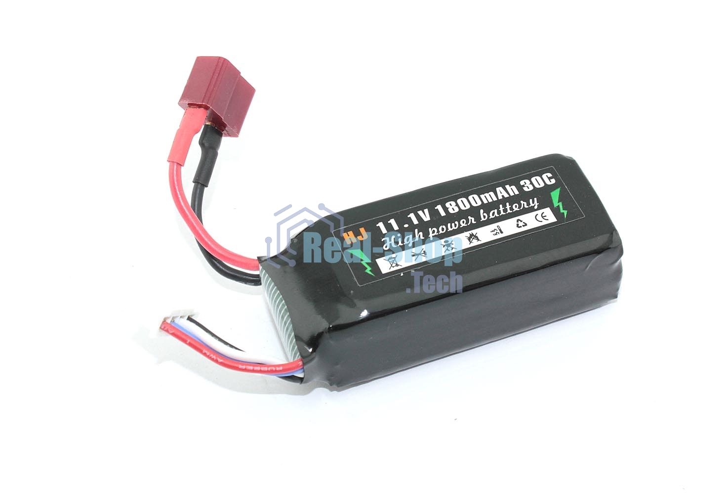 Портативный аккумулятор Li-Pol 11.1v 802555 1800mAh разъем T-plug