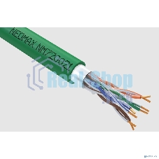 Кабель NEOMAX NM720021 F/UTP cat.5e 4x2x0.52, 24 AWG, Медь, внутренний, PVCLS нг(А)-LSLTx, 305м, зеленый