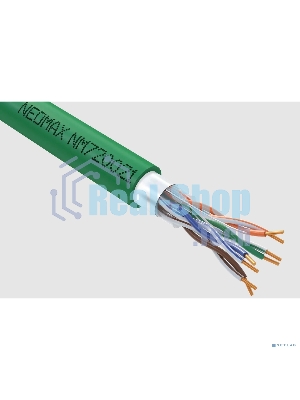 Кабель NEOMAX NM720021 F/UTP cat.5e 4x2x0.52, 24 AWG, Медь, внутренний, PVCLS нг(А)-LSLTx, 305м, зеленый