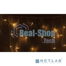 Гирлянда Neon-night Айсикл (бахрома) светодиодный, 4,8 х 0,6 м, белый провод, 230 В, диоды теплый белый, 176 LED