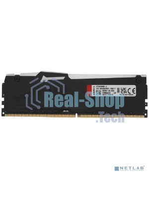 Оперативная память Kingston Fury Beast, DDR5, 8GB (1x8GB), 5200MHz, CL40, DIMM, с радиаторами, RGB, черный