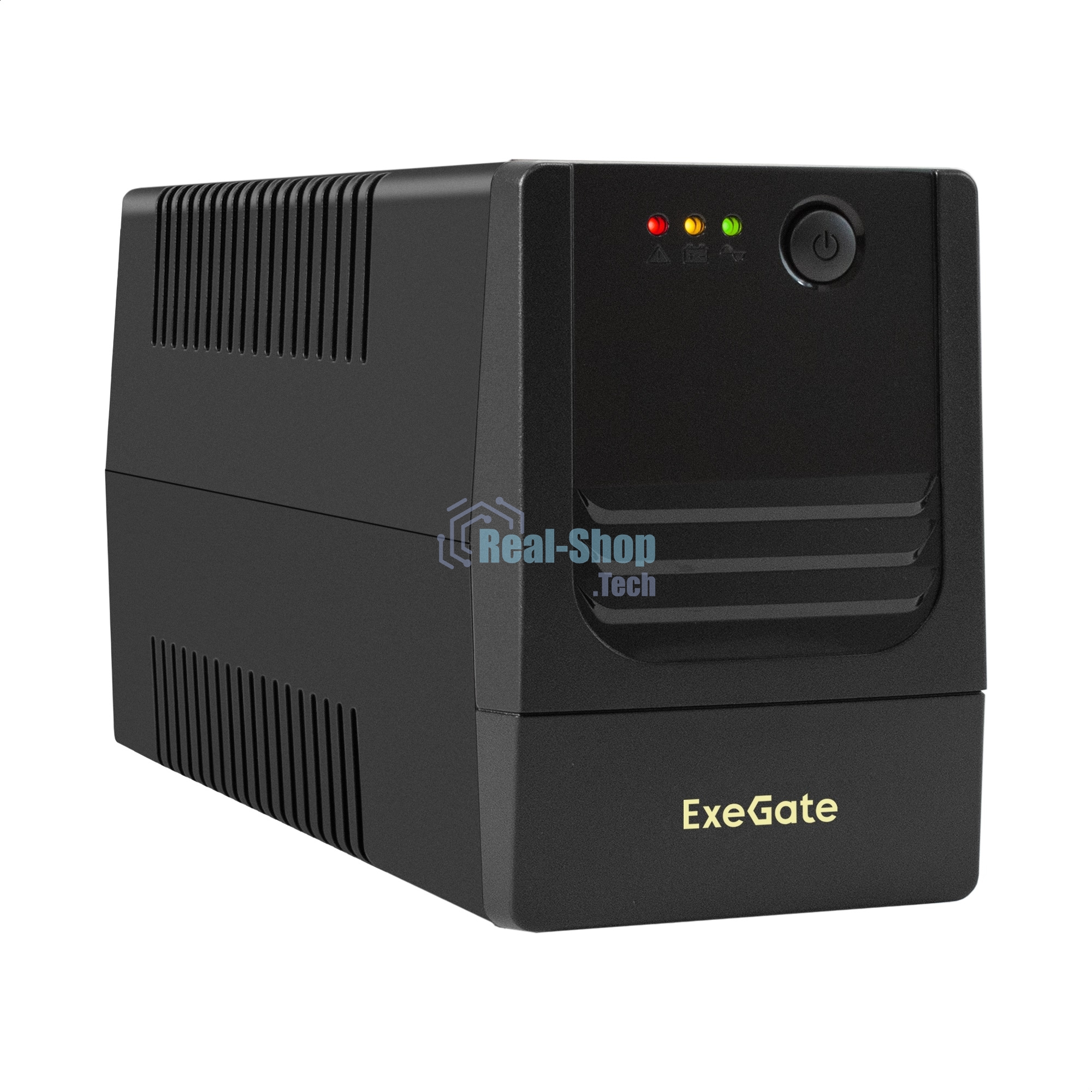 Источник бесперебойного питания ExeGate Power NB-450.LED.AVR.2SH (450VA/270W, LED, AVR, 2*Schuko, батарея 12V 4.5Ah, черный)
