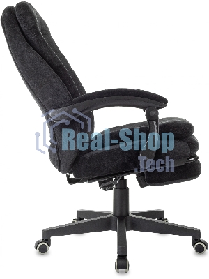 Кресло руководителя Бюрократ T-9950MSG-F Fabric черный Light-20, крестов. пластик, подст. для ног