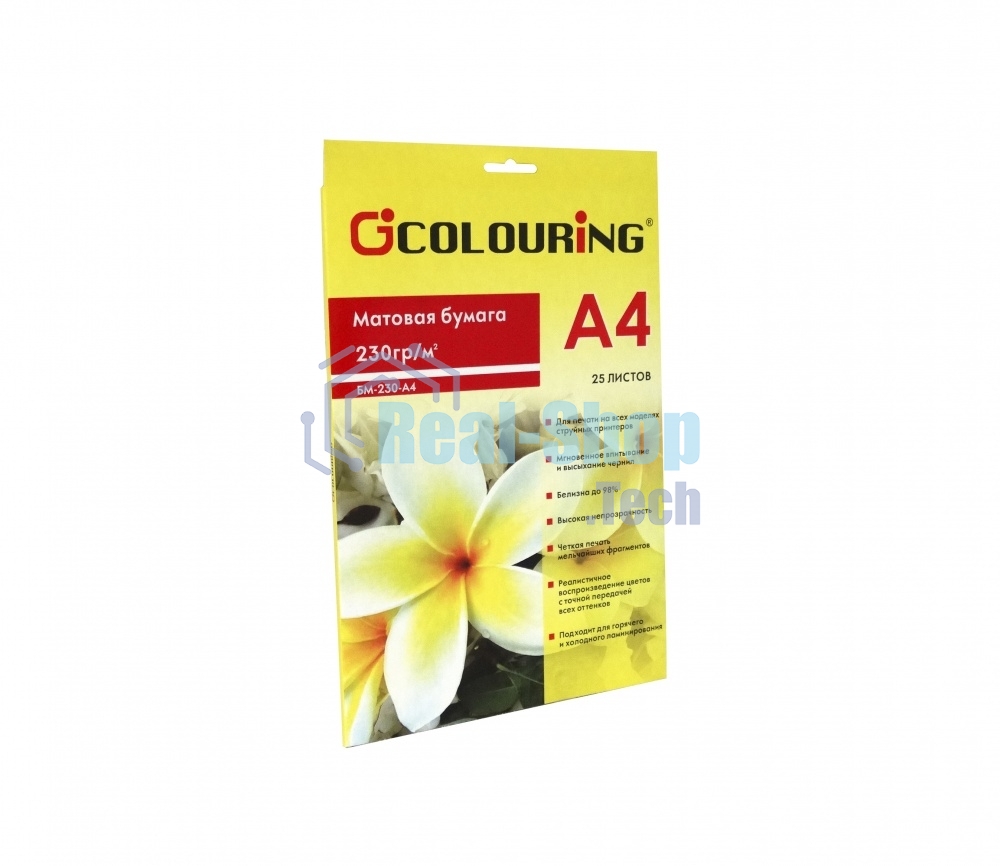 Фотобумага CG-БМ-230-А4-25 матовая, 230 г/м2, А4, 25 листов, 5760 dpi