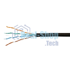 Кабель SkyNet Light UTP outdoor 4x2x0,46, медный, FLUKE TEST, кат.5e, однож., 100 м, box, черный