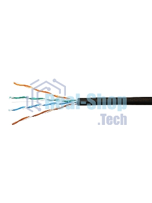 Кабель SkyNet Light UTP outdoor 4x2x0,46, медный, FLUKE TEST, кат.5e, однож., 100 м, box, черный