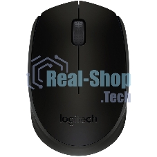 Мышь беспроводная Logitech B170 черный, 1000 dpi, радиоканал, USB, кнопки - 3
