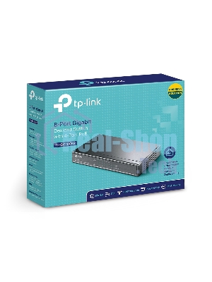 Коммутатор TP-Link SMB TL-SG1008P Коммутатор 8-port Gigabit Switch с 4 портами РоЕ