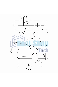 Защитная крышка для тумблеров Rexant типа KN и ASW черная