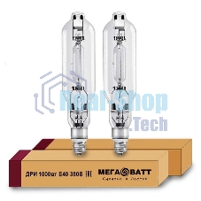 Лампа газоразрядная дуговая ртутная ДРИ 1000 380/4000К E40 (12) МЕГАВАТТ 03116