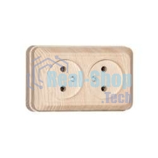 Розетка 2-м ОП Олимп 16А сосна UNIVersal 5560858