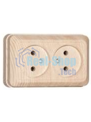 Розетка 2-м ОП Олимп 16А сосна UNIVersal 5560858