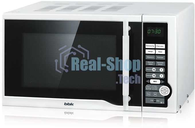 Микроволновая печь BBK 20MWS-770S/W белый, 20 л, 700 Вт, переключатели - кнопки