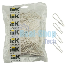 Дюбель-хомут d11-18мм для круглого кабеля нейлон белый (уп.100шт) ИЭК UHH35-11-18-100