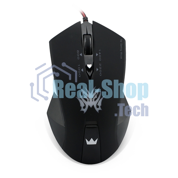 Мышь проводная Crown Gaming CMXG-602 черный, 2200 dpi, USB, кнопки - 6