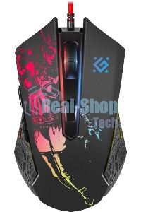 Мышь проводная Defender Sin'Sister GM-933 черный, 7200 dpi, USB, кнопки - 6