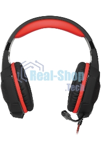 Гарнитура проводная игровая с микрофоном SVEN AP-U988MV, черный-красный (USB, LED, 7.1)