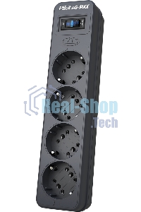 Сетевой фильтр Pilot sG-Max 5 outlets (GP), 15А/3.3 kVt, automatic circuit-breaker, 1.8 m, gfaphite