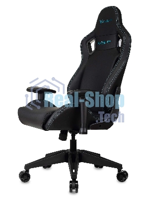 Кресло Knight Outrid Smile черный, экокожа, 120 кг, механизм качания