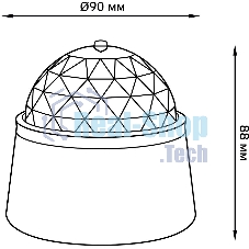 Светильник Gauss диско 3W 220-240V белый с фиксированной проекцией с кабелем электропитания и выключателем LED