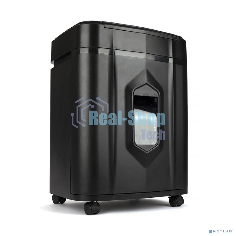 Шредер Heleos АП20-4 черный с автоподачей (секр.P-4) перекрестный 131лист. 20лтр. скрепки скобы пл.карты