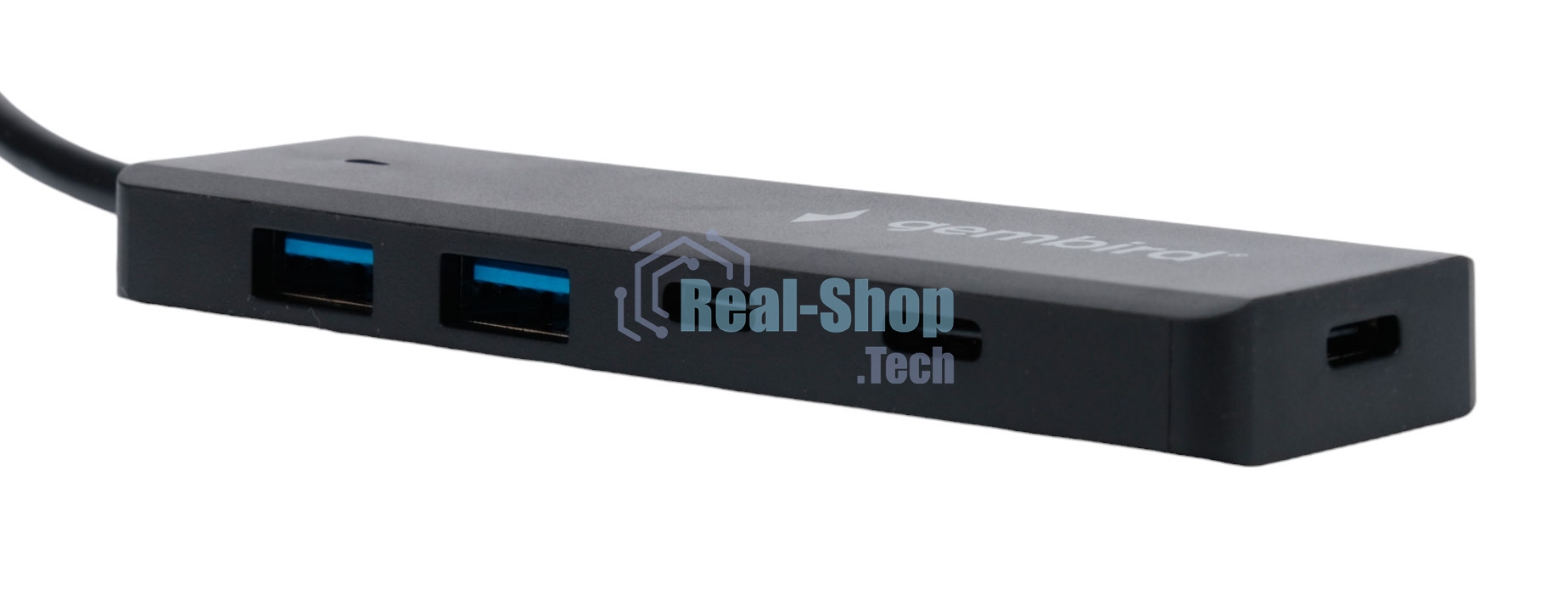 Разветвитель USB3.1 Gembird UHB-C425, 2xUSB, 2xType-C, с доп.питанием (порт Type-C), кабель Type-C 19см