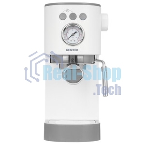 Кофеварка рожковая Centek CT-1168 белый, исп. кофе - молотый, 1.2 л, 1350 Вт, 20 бар