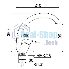 SL132-011F Смеситель для кухни, ø35