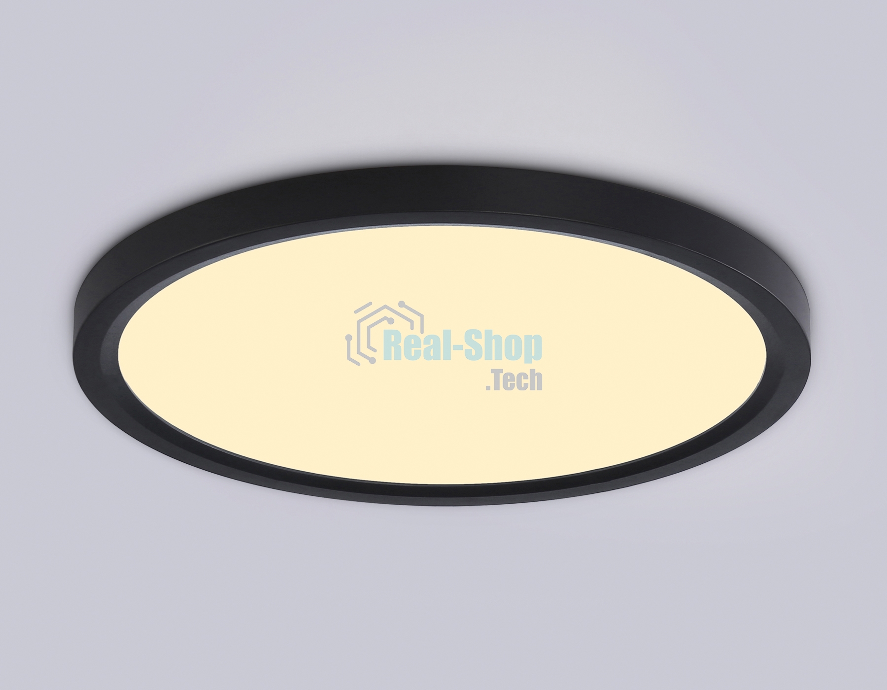 Светильник светодиодный ультратонкий Ambrella light FZ1906 BK черный IP54 26W 3000K-6500K CCT-переключатель D370*25 (Без ПДУ)