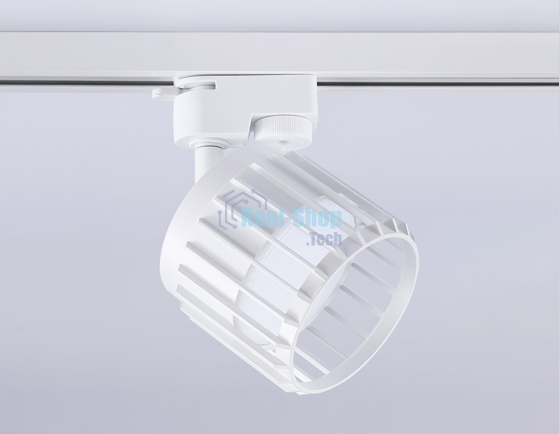 Трековый однофазный светильник Ambrella light GL5348 WH белый GX53 D100*80