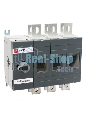 Рубильник 630A 3P реверсивный без рукоятки управления TwinBlock EKF tb-s-630-3p-rev EKF