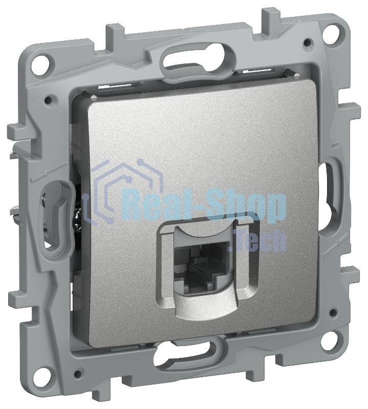 IEKETIKA Розетка компьютерная RJ45 категория 5Е UTP 6724411 алюминий