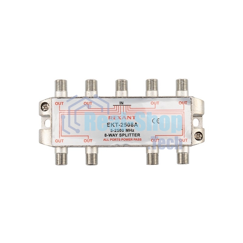Делитель ТВ Rexant х 8 под F разъем 5-2500 МГц 