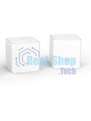МаршрутизаторTenda nova MW3 (2 роутера) АС1200 Двухдиапазонная Wi-Fi Mesh система, 2 порта fast ethernet RJ45