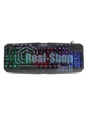 Клавиатура с подсветкой Gembird KB-G420L, USB, черный, 114 кл., м/медиа, Rainbow, кабель 1.5м