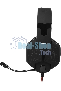 Гарнитура проводная игровая с микрофоном SVEN AP-U988MV, черный-красный (USB, LED, 7.1)