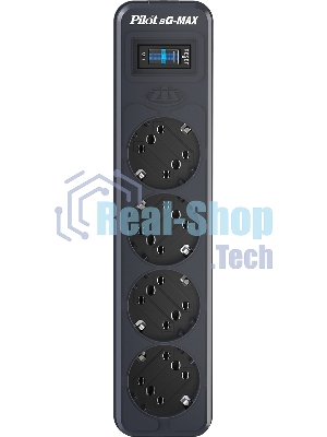 Сетевой фильтр Pilot sG-Max 5 outlets (GP), 15А/3.3 kVt, automatic circuit-breaker, 1.8 m, gfaphite