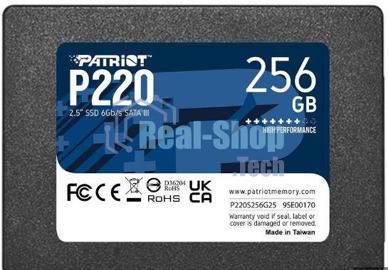 Накопитель SSD Patriot P220, 256Gb, SATA-III, 2.5