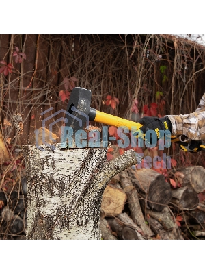 Колун-кувалда Denzel 4000 г, кованая, фибергласовая рукоятка c TPR покрытием, 880 мм