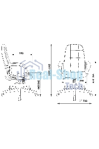 Кресло руководителя Бюрократ CH 002 OR-10 слоновая кость, эко.кожа, крестов. пластик