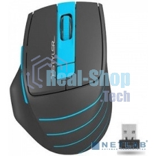 Мышь беспроводная A4Tech Fstyler FG30 серый/синий, 2000 dpi, радиоканал, USB, кнопки - 5