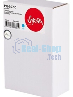 Картридж струйный Sakura 0896B001 (PFI-102C) для Canon, голубой, 130 мл.