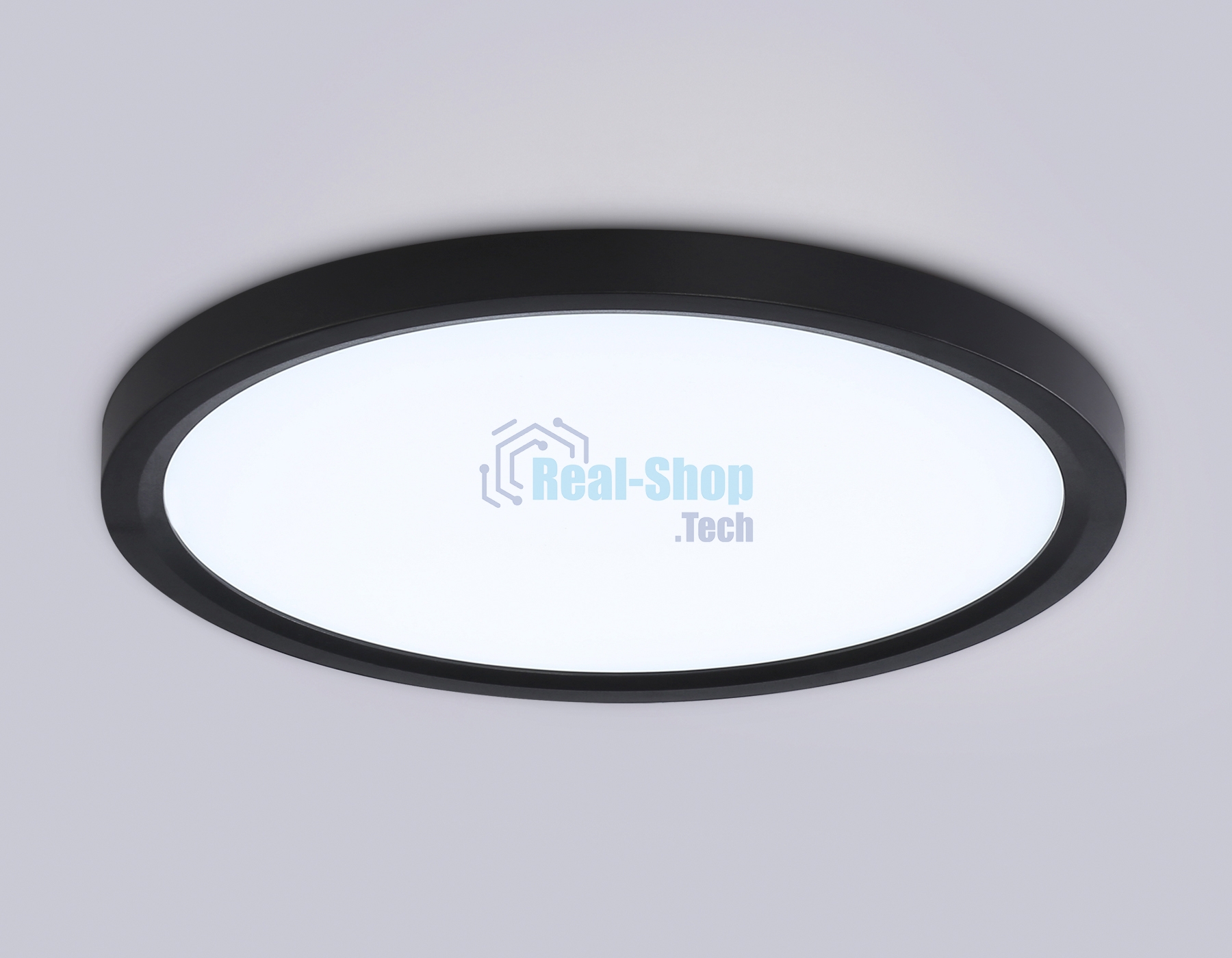 Светильник светодиодный ультратонкий Ambrella light FZ1906 BK черный IP54 26W 3000K-6500K CCT-переключатель D370*25 (Без ПДУ)