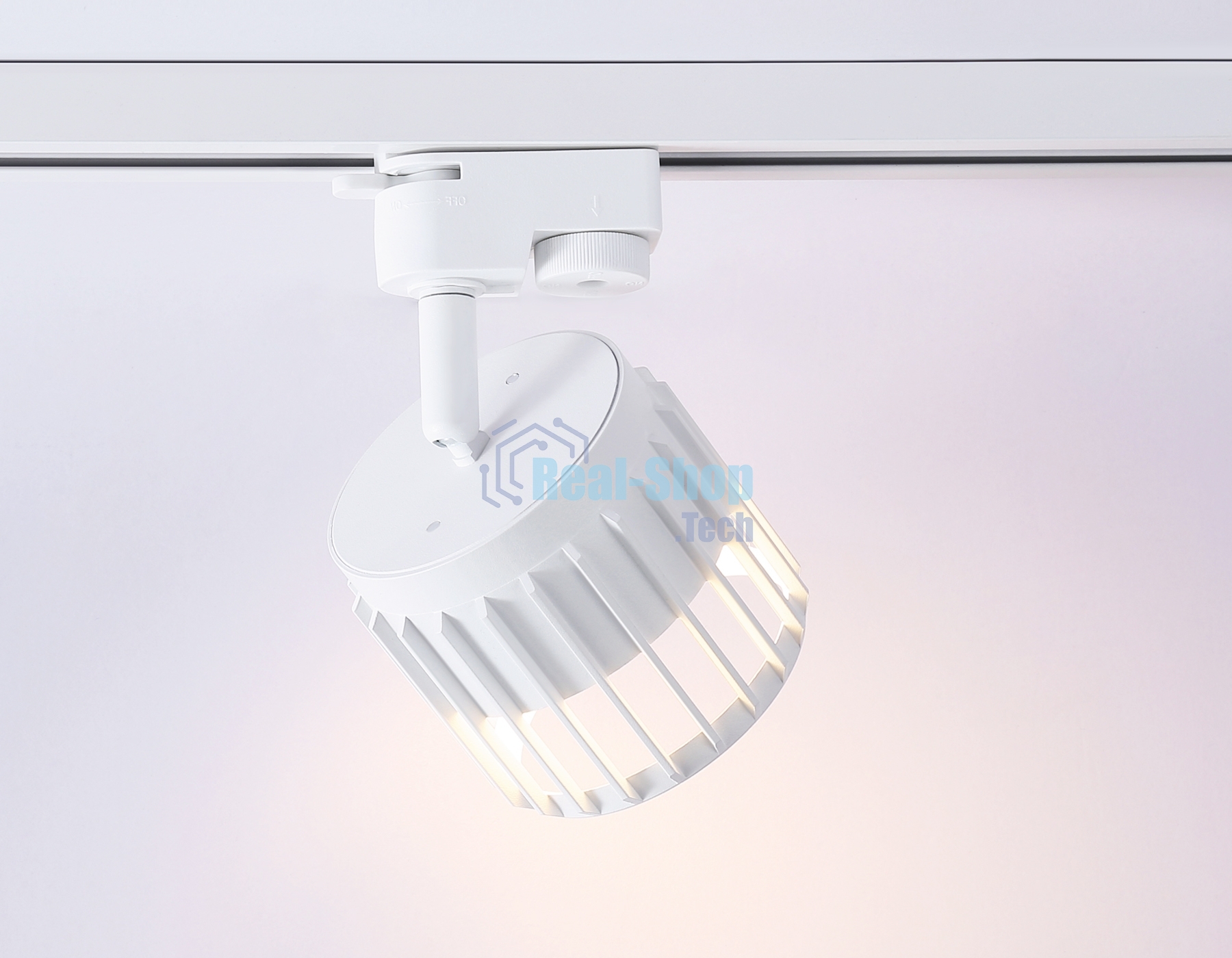 Трековый однофазный светильник Ambrella light GL5348 WH белый GX53 D100*80