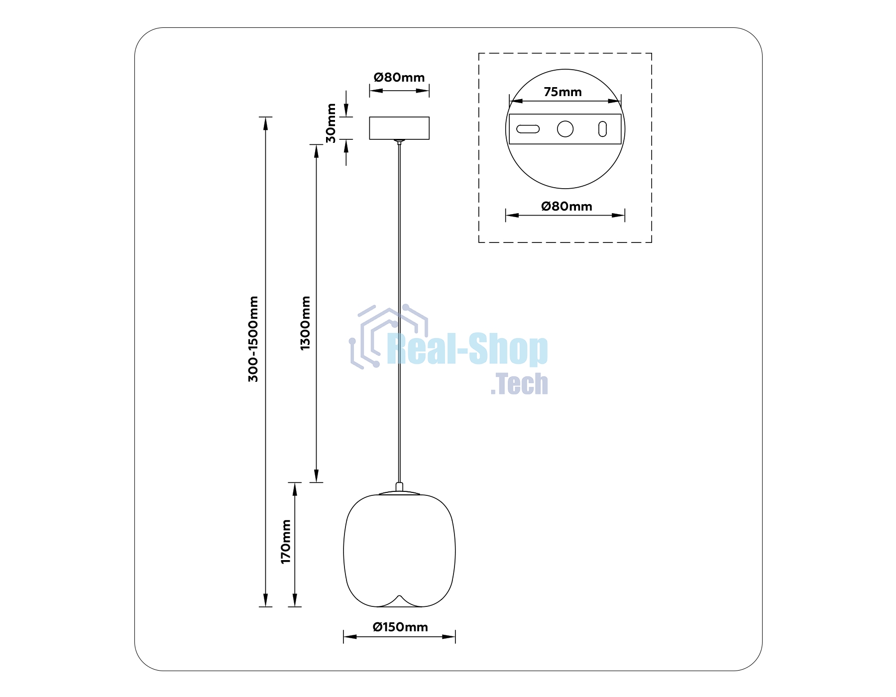Подвесной светодиодный светильник Ambrella light LH11091 WH/FR белый/белый матовый 4W 3000K D150*170