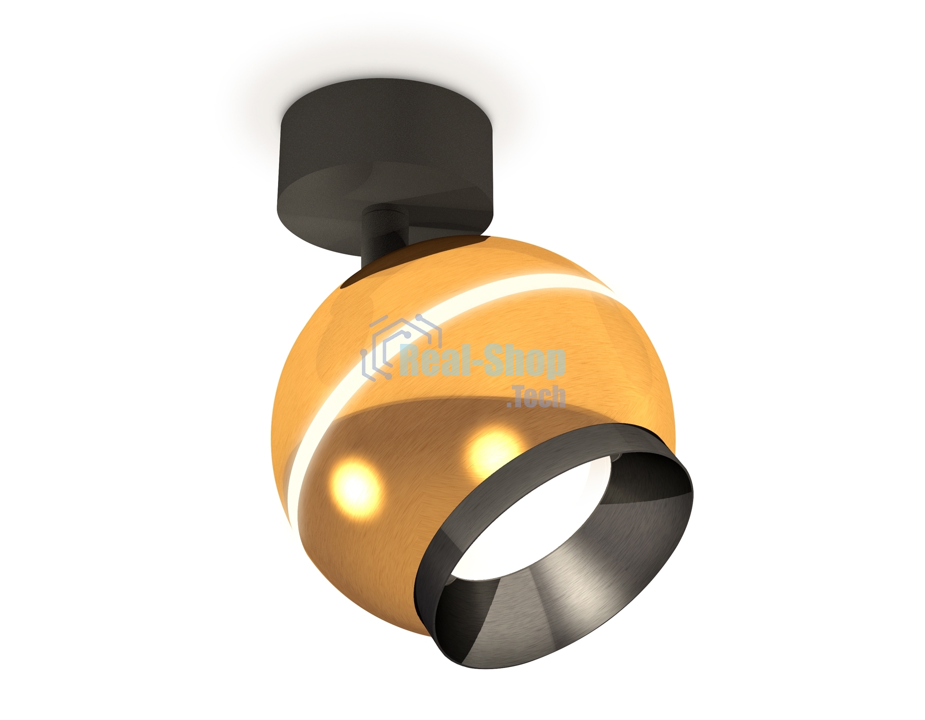 Комплект поворотного светильника Ambrella light XM1105001 PYG/SBK/PBK золото желтое полированное/черный песок/черный полированный MR16 GU5.3 LED 3W