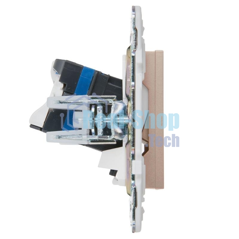 SKANDY Розетка компьютерная двойная RJ45 кат.6 SK-K04Sa песочный | SK-K20-2-K98 | IEK